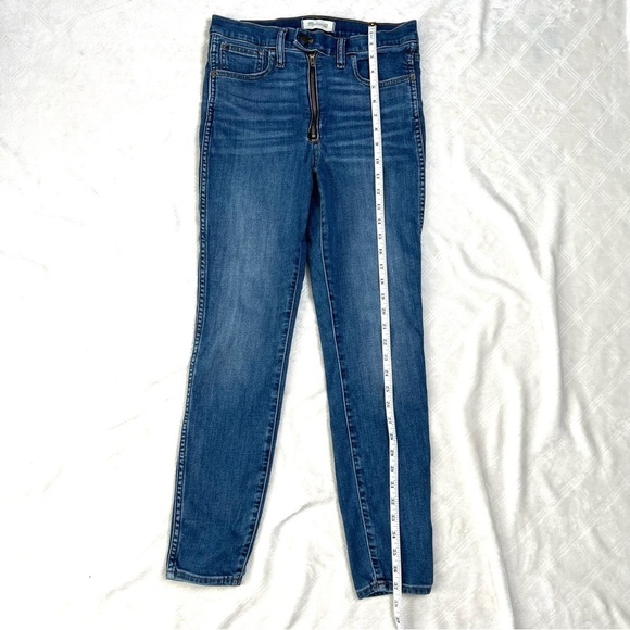 Madewell High-Rise Roadtripper Skinny Jeans Ridgefield Wash Zip-Front Size 27 - Picture 14 of 16